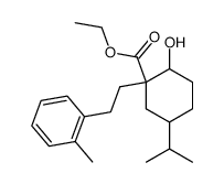 2-hydroxy-5-isopropyl-1-(2-methyl-phenethyl)-cyclohexanecarboxylic acid ethyl ester结构式