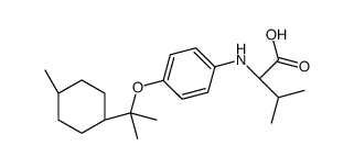 (2S)-3-methyl-2-[4-[2-(4-methylcyclohexyl)propan-2-yloxy]anilino]butanoic acid Structure