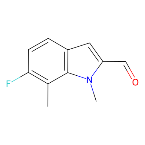 6-Fluoro-1,7-dimethyl-1H-indole-2-carbaldehyde structure