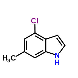 4-氯-6-甲基-1H-吲哚结构式