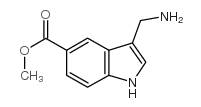 3-氨甲基-1H-吲哚-5-羧酸甲酯结构式