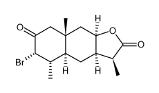 2-oxo-3α-bromoeudesman-8β,13-olide Structure