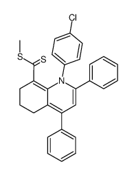 1-(4-Chloro-phenyl)-2,4-diphenyl-1,5,6,7-tetrahydro-quinoline-8-carbodithioic acid methyl ester结构式