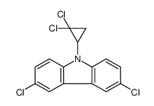 3,6-dichloro-9-(2,2-dichlorocyclopropyl)carbazole结构式