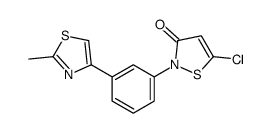 5-chloro-2-[3-(2-methyl-1,3-thiazol-4-yl)phenyl]-1,2-thiazol-3-one Structure