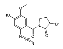 1-(2-azido-4-hydroxy-5-methoxybenzoyl)-3-bromopyrrolidin-2-one结构式