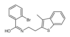 2-bromo-N-[2-(3-methyl-1-benzothiophen-2-yl)ethyl]benzamide结构式