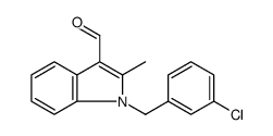 1H-Indole-3-carboxaldehyde, 1-[(3-chlorophenyl)methyl]-2-methyl结构式