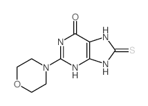 6H-Purin-6-one,1,7,8,9-tetrahydro-2-(4-morpholinyl)-8-thioxo-结构式