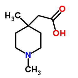 (1,4-Dimethyl-4-piperidinyl)acetic acid结构式