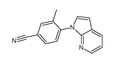 3-methyl-4-(1H-pyrrolo[2,3-b]pyridin-1-yl)benzonitrile结构式