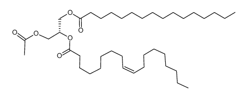 1-acetyl-2-oleoyl-3-palmitoyl-sn-glycerol Structure