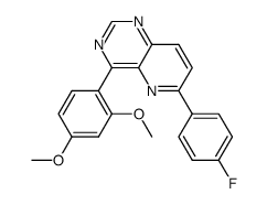 6-(4-fluorophenyl)-4-(2,4-dimethoxyphenyl)-pyrido[3,2-d]pyrimidine Structure