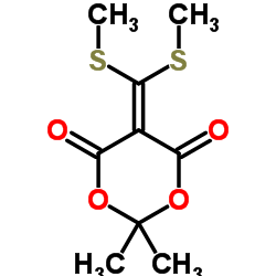 5-(bis(methylthio)methylene)-2,2-dimethyl-1,3-dioxane-4,6-dione Structure