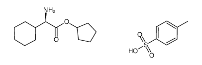 cyclopentyl (2R)-amino(cyclohexyl)acetate 4-methylbenzenesulfonate结构式