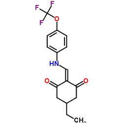 5-ETHYL-2-(((4-(TRIFLUOROMETHOXY)PHENYL)AMINO)METHYLENE)CYCLOHEXANE-1,3-DIONE picture