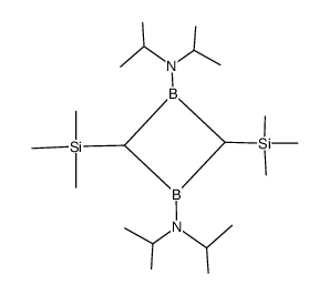 1,3-bis(diisopropylamino)-2,4-bis(trimethylsilyl)-1,3-diboretane结构式