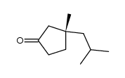 (S)-3-isobutyl-3-methyl-cyclopentanone结构式