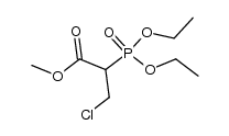 3-chloro-2-diethoxyphosphoryl-propionic acid methyl ester Structure