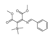 (Z)-2-{[1-Phenyl-meth-(E)-ylidene]-amino}-3-trimethylsilanyl-but-2-enedioic acid dimethyl ester结构式