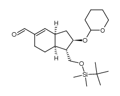 (1S,2R,3aS,7aS)-1-(((tert-butyldimethylsilyl)oxy)methyl)-2-((tetrahydro-2H-pyran-2-yl)oxy)-2,3,3a,6,7,7a-hexahydro-1H-indene-5-carbaldehyde结构式