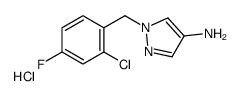 4-氨基-1-(2-氯-4-氟苄基)吡唑盐酸盐结构式