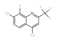 4,7-二氯-8-氟-2-(三氟甲基)喹啉结构式