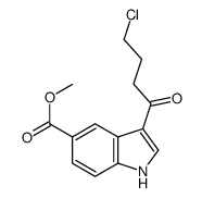 methyl 3-(4-chlorobutanoyl)-1H-indole-5-carboxylate结构式