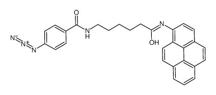 4-azido-N-[6-oxo-6-(pyren-1-ylamino)hexyl]benzamide结构式