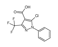 5-Chloro-1-phenyl-3-(trifluoromethyl)-1H-pyrazole-4-carboxylic ac id结构式