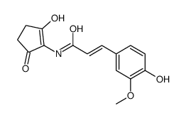 (E)-3-(4-hydroxy-3-methoxyphenyl)-N-(2-hydroxy-5-oxocyclopenten-1-yl)prop-2-enamide结构式