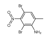 4,6-dibromo-2-methyl-5-nitroaniline structure