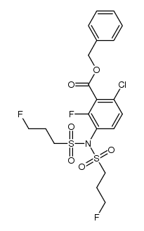 benzyl 6-chloro-2-fluoro-3-(3-fluoro-N-(3-fluoropropyl-sulfonyl)(propylsulfonamido))benzoate Structure