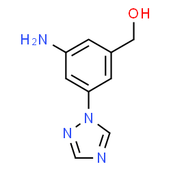 (3-Amino-5-(1H-1,2,4-triazol-1-yl)phenyl)methanol Structure