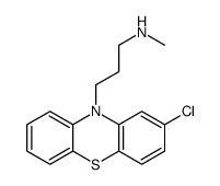 3-(2-chlorophenothiazin-10-yl)-N-methylpropan-1-amine结构式