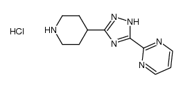 2-(5-piperidin-4-yl-2H-[1,2,4]triazol-3-yl)-pyrimidine hydrochloride Structure