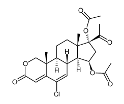 15β,17-diacetoxy-6-chloro-2-oxapregna-4,6-diene-3,20-dione结构式