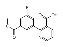 2-(3-fluoro-5-methoxycarbonylphenyl)pyridine-3-carboxylic acid结构式