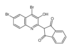 2-(4,6-dibromo-3-hydroxyquinolin-2-yl)indene-1,3-dione结构式