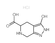 3-Hydroxy-4,5,6,7-tetrahydro-2H-pyrazolo[3,4-c]pyridin-5-carboxylic acid HCl结构式