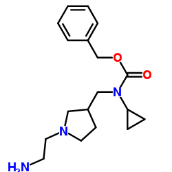 Benzyl {[1-(2-aminoethyl)-3-pyrrolidinyl]methyl}cyclopropylcarbamate Structure