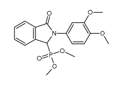 dimethyl 2-(3,4-dimethoxyphenyl)-3-oxoisoindolin-1-ylphosphonate结构式