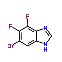 5-Bromo-6,7-difluoro-1H-benzimidazole structure