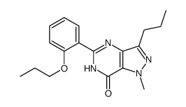 1-methyl-5-(2-propoxyphenyl)-3-propyl-4H-pyrazolo[4,3-d]pyrimidin-7-one结构式