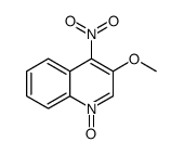 3-methoxy-4-nitro-1-oxidoquinolin-1-ium结构式