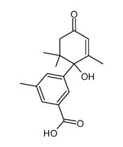 5-(1'-hydroxy-2',6',6'-trimethyl-4'-oxo-2'-cyclohexen-1'-yl)-3-methylbenzoic acid Structure