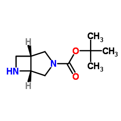 (1R,5R)-3,6-二氮杂双环[3.2.0]庚烷-3-羧酸叔丁酯结构式