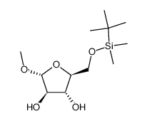 methyl 5-O-tert-butyldimethylsilyl-α-L-arabinofuranoside Structure