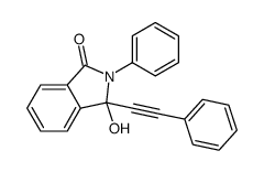 3-hydroxy-2-phenyl-3-(2-phenylethynyl)isoindol-1-one Structure