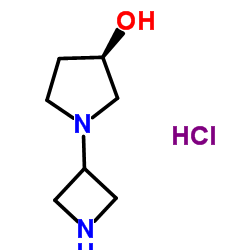 (R)-1-(Azetidin-3-yl)pyrrolidin-3-ol hydrochloride结构式